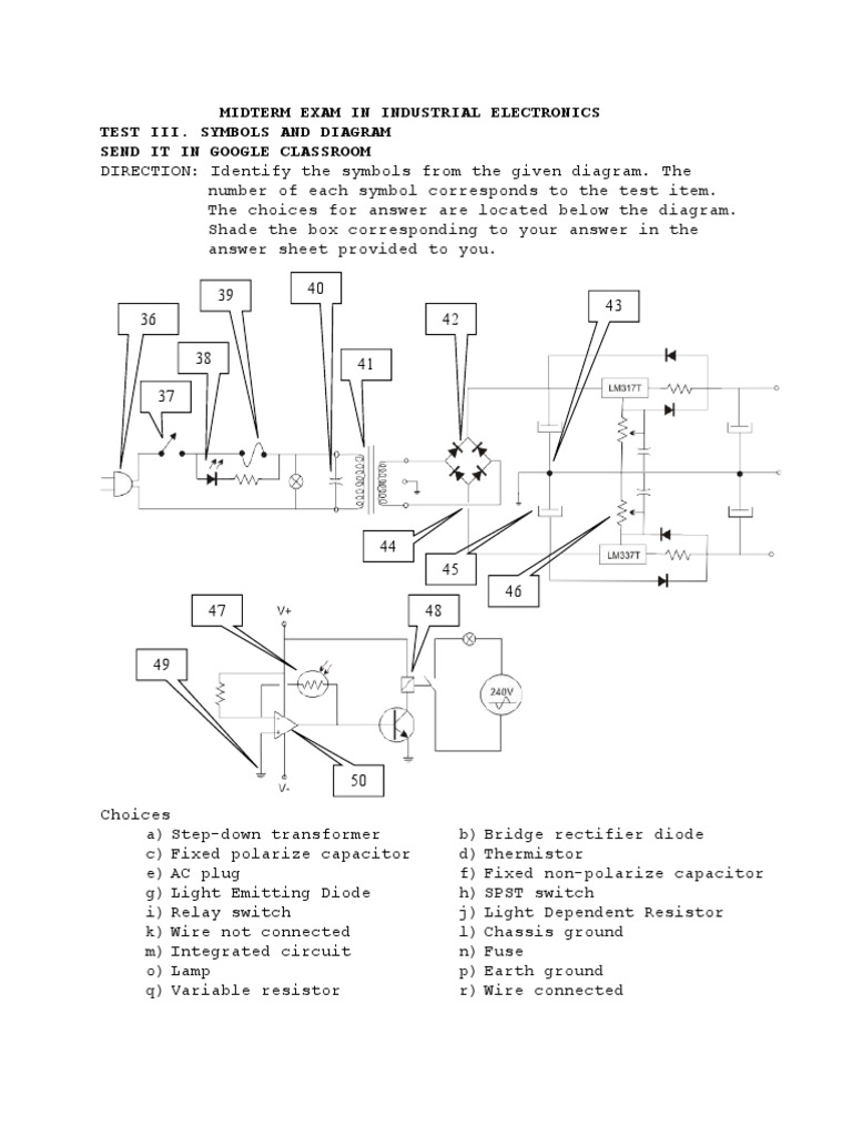 Industrial Electronics Midterm Exam Guide | PDF | Computers