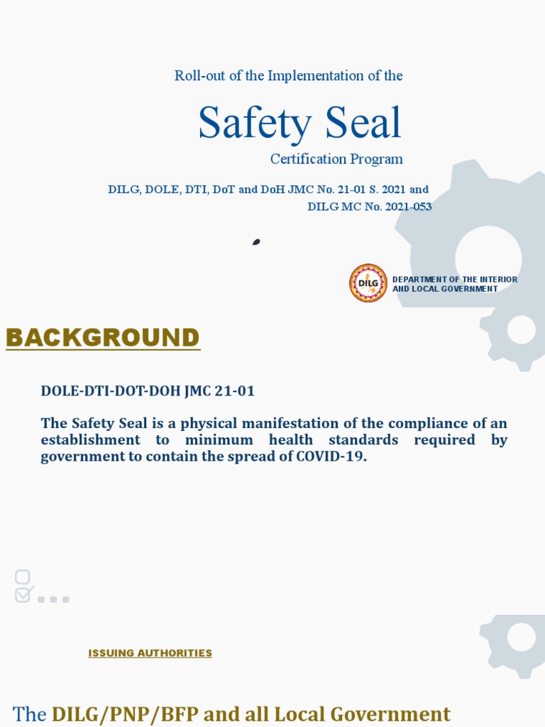 Safety Seal Presentation For DepEd | PDF | Health Sciences | Diseases ...