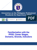 Familiarization of PPSS Career Stages Domains Strands Indicators
