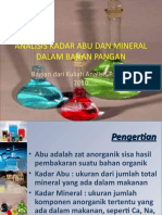 Download ANALISIS KADAR ABU DAN MINERAL DALAM BAHAN PANGAN by chipaaulia SN51894185 doc pdf
