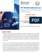39th World Conference On Applied Science, Engineering & Technology