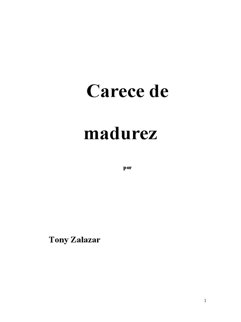 Tony Zalazar - Carece de Madurez | PDF | Huevo como alimento, image size:768x1024