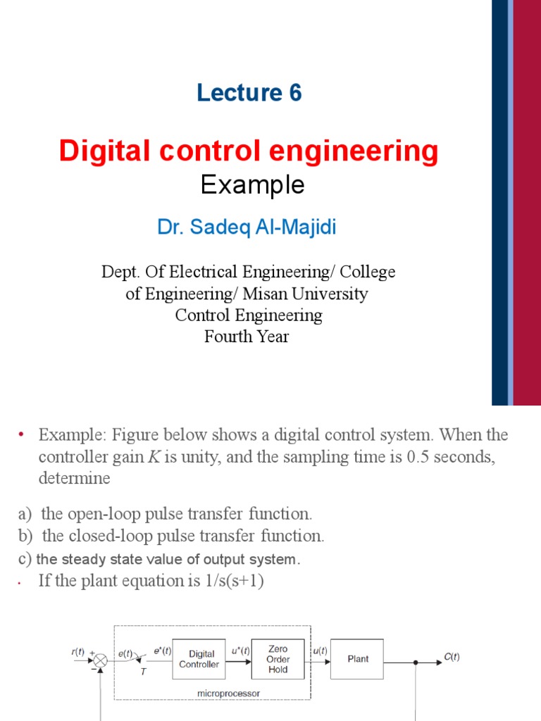 Digital Control Engineering: Example | PDF