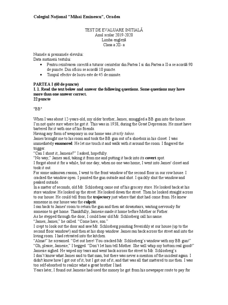 0 - Test - Initial - Cls - A - xia-FARA BAREM | PDF | Witness