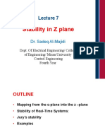 Stability in Z Plane: Dr. Sadeq Al-Majidi