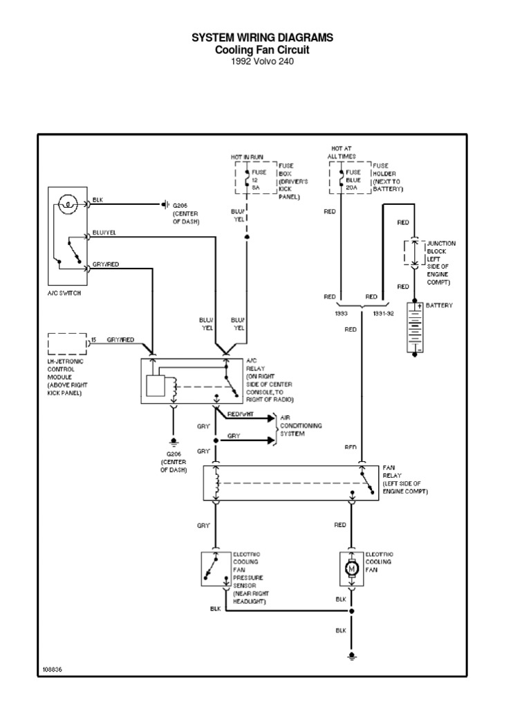 1992 Volvo 240 Wiring Diagrams PDF