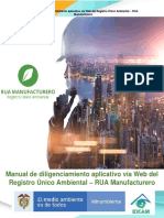 Manual de Diligenciamiento Aplicativo Vía Web Del Registro Único Ambiental - RUA