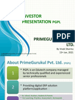 Investor Presentation: Primegurukul Pvt. LTD