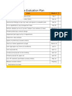 Product Service Eveluation Plan