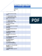 Office 365 Exchange Online Project Plan Template