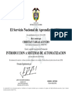 El Servicio Nacional de Aprendizaje SENA: Introduccion A Sistemas de Automatizacion