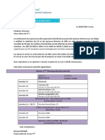 Calendrier Niveau 3ème - Dernière Période