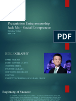 Presentation Entrepreneurship Jack Ma - Social Entrepreneur: by Sadaf Iqbal BBA-17-08
