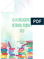 G-10 Diligence School Form 9 2021: Gladys D. Namocot