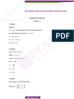 West Bengal Board Class 10 Maths Sample Paper Solutions: Answers & Explanation Section - A 1. Solution Option: B