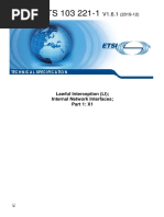 ETSI TS 103 221-1: Lawful Interception (LI) Internal Network Interfaces