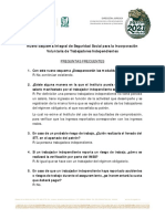 Preguntas Frecuentes Personas Trabajadores Independientes