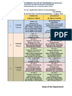 CSE VI Sem Practical Exams Schedule