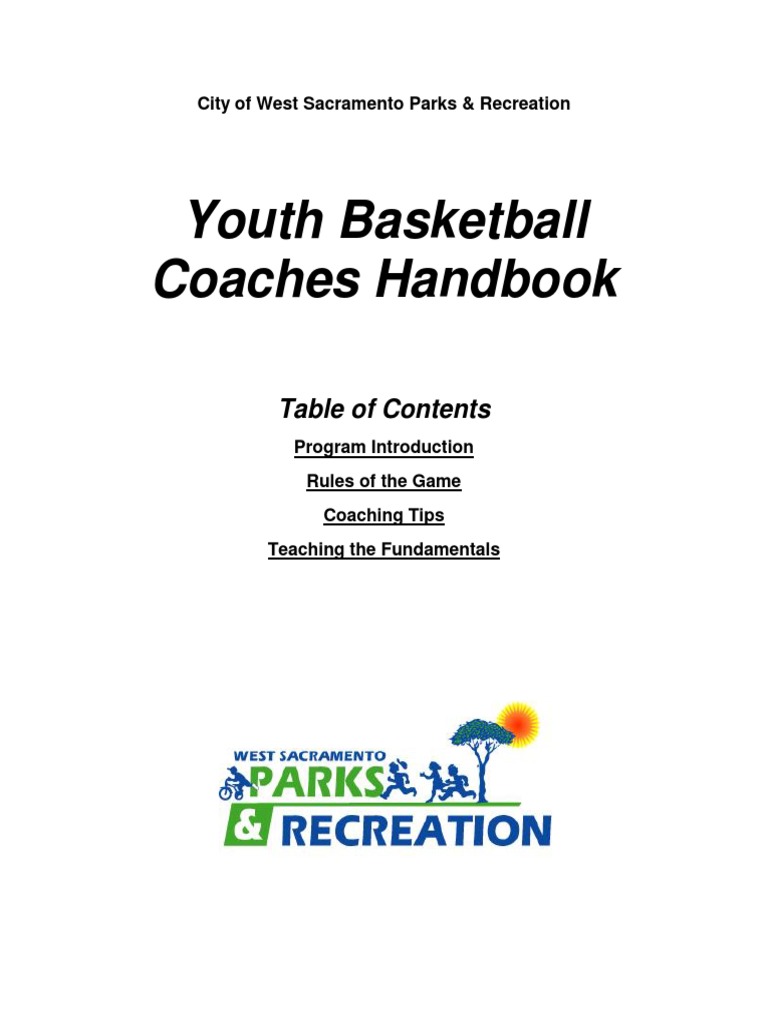 Youth Basketball Coaches Handbook City of West Sacramento Parks