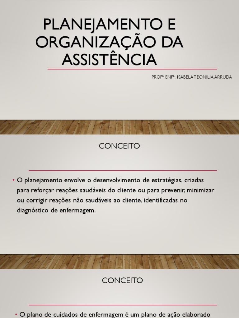 Planejamento de Cuidados em Enfermagem | PDF | Enfermagem | Planejamento