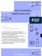 Career Guidance Intake Interview