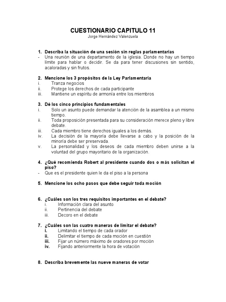 Cuestionario sobre CDM Capítulo 11 | PDF