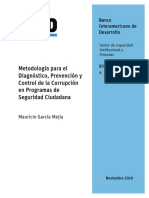 Metodología para El Diagnóstico Prevención y Control de La Corrupción en Programas de Seguridad Ciudadana