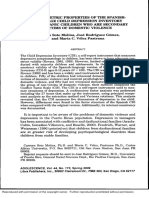 Psychometric Properties of the Spanish Languaje CDI With Hispanic Children