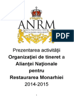 Organizaţia de tineret a ANRM 2014-2015. Prezentare