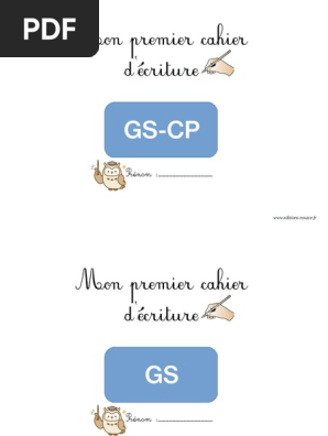Cahier D Ecriture Gs Cp Pdf Calligraphie Calligraphie Latin