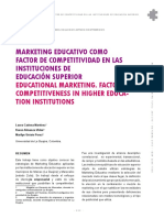 Marketing Educativo Como Factor de Competitividad en Las Instituciones de Educación Superior