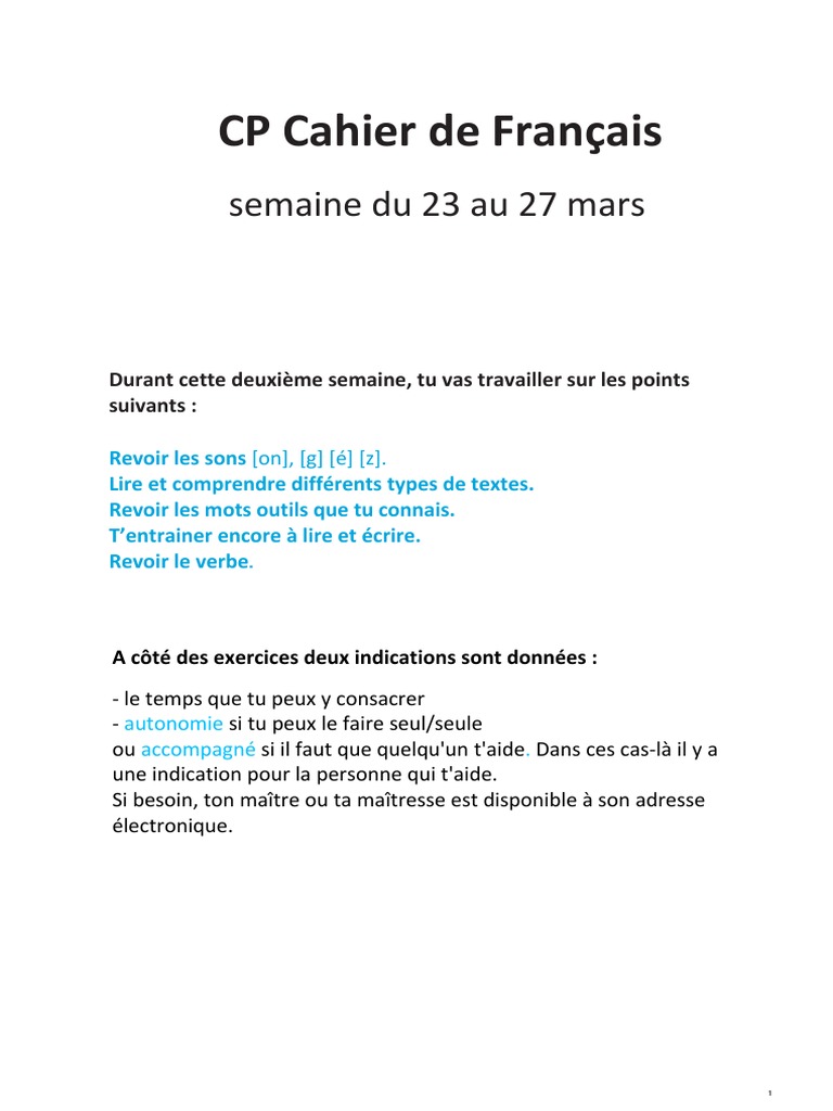 Galm Page De Garde Cahier FR-Cahier Etudes de La Langue | PDF | Dé | Syllabe