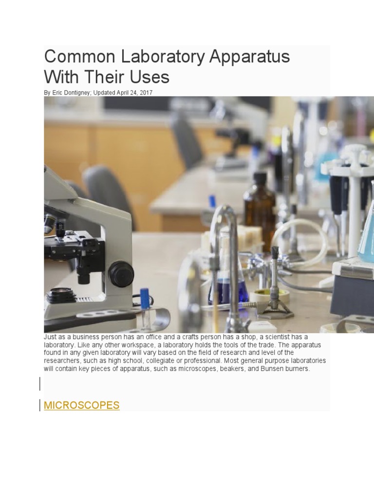 Lab Tools and Their Uses | PDF | Vacuum Tube | Laboratory Equipment