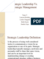 Strategic Management vs Strategic Leadership Team 3 Final