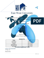 East West University: Letter of Transmittal