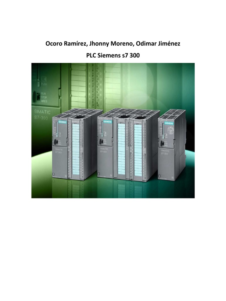 PLC Siemens s7 300 | PDF | Electrónica | Electricidad