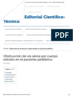 Obstrucción de Vía Aérea Por Cuerpo Extraño en El Paciente Pediátrico - Ocronos - Editorial Científico-Técnica