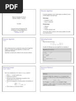 Recursion Recursive Algorithms: Sections 7.1 - 7.2 of Rosen