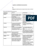 Niveles Cognitivos y Habilidades Del Pensamiento - Documento.