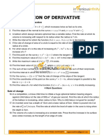 APPLICATION OF DERIVATIVE