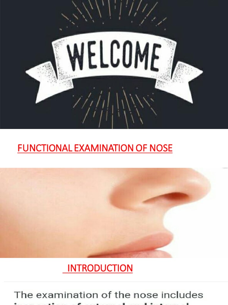 Functional Examination of Nose | PDF