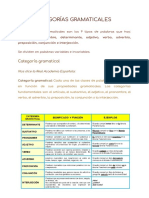 9 categorías gramaticales