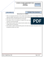 School Based Assessment 2021 Grade-1 English Item Bank