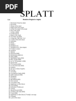 Splatter House: Nombre Original o Ingles | PDF | Horror Films | Leisure