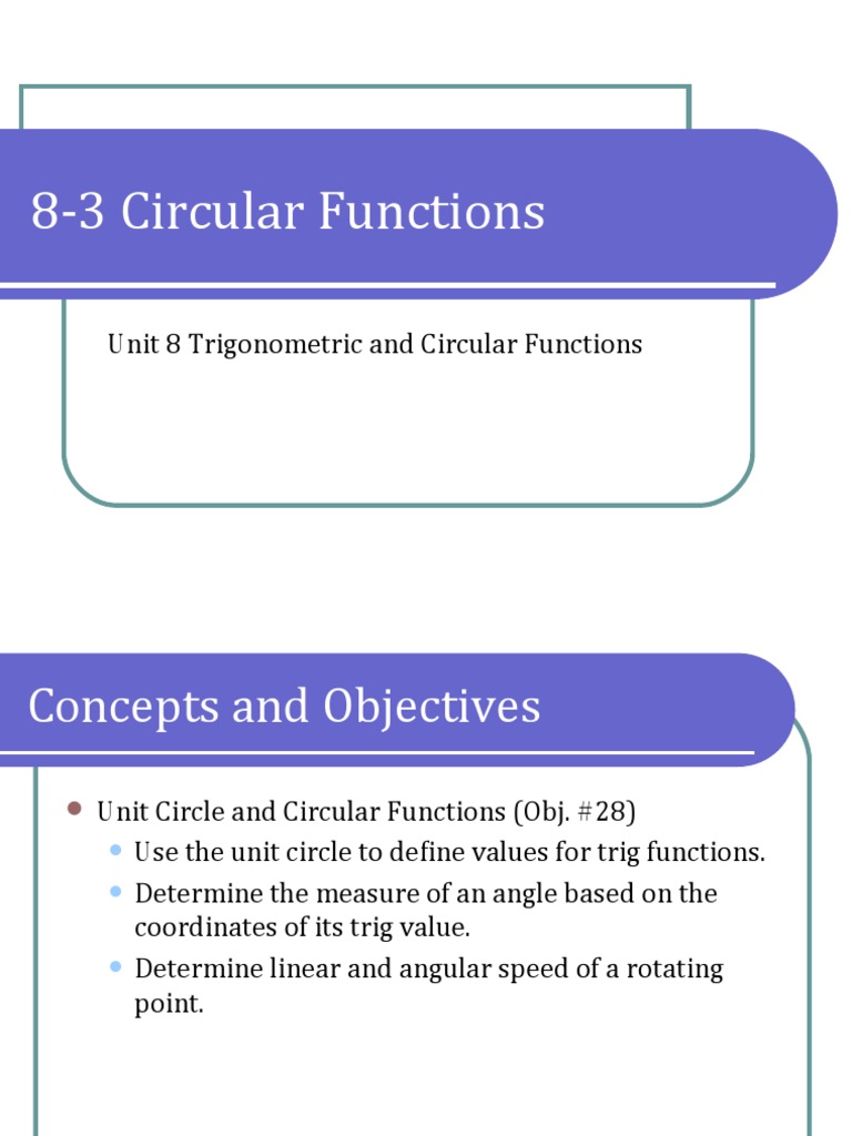Understanding Circular Functions | PDF | Speed | Teaching Mathematics