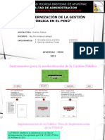 Instrumentos para la modernización de la Gestión Pública