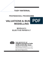 Valuations & Business Modelling: Study Material