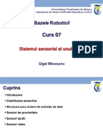 Curs - 07 - Sistemul Senzorial Al Unui Robot