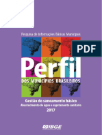 Perfil Dos Municípios Brasileiros - Gestão Do Saneamento Básico Abastecimento de Água e Esgotamento Sanitário, 2017