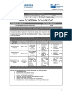 Plan de Gestión de La Calidad